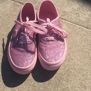 Little girl size 13 Glitter Pink VANS